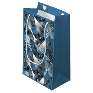 Blue and grey. Abstraction. Small Gift Bag