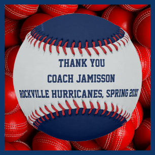 Blue and Grey Baseball, Thank You to Coach Baseball