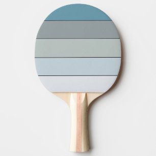 Blue And Grey Colour Stripes On Watercolor Paper Ping Pong Paddle