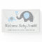 Blue and Grey Elephant Baby Shower Banner Poster