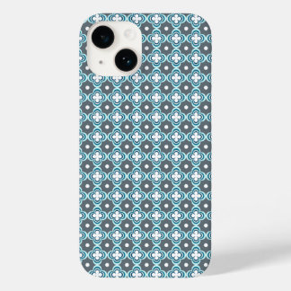 Blue and Grey Pattern Case-Mate iPhone 14 Case