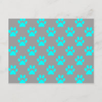 Blue and grey paws pattern