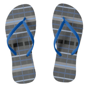 Blue and Grey Plaid Jandals