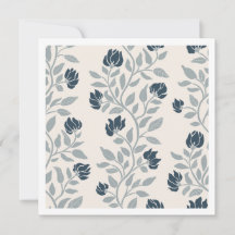 Blue and Grey Soft Floral Botanical