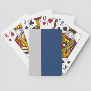 Blue and Grey Striped Playing Cards