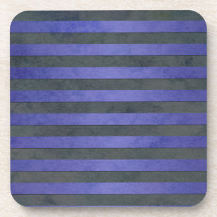 Blue and Grey Stripes Pattern Coaster