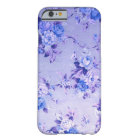Blue and Lavender Floral Textured Pattern.