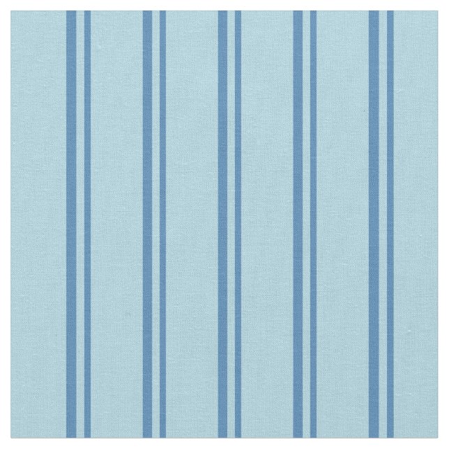 Blue and Light Blue Lined Pattern Fabric (Close Up)