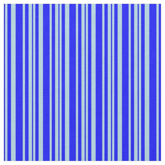 Blue and Light Blue Lined/Striped Pattern Fabric (Close Up)