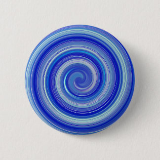 Blue and light blue spiral 6 cm round badge