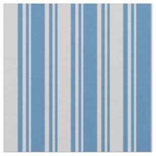 Blue and Light Grey Coloured Striped/Lined Pattern Fabric
