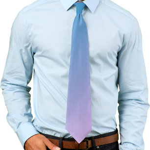 Blue and Light Pink Gradient Ombré Tie