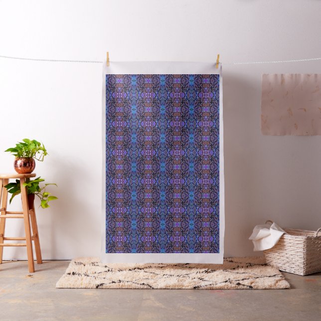 Blue and Lilac Camouflage Pattern Fabric (In Situ)