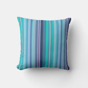 Blue and Lilac Stripes Cushion