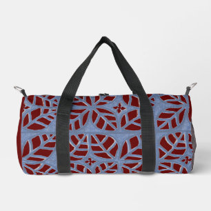 Blue and Maroon duffle Bag