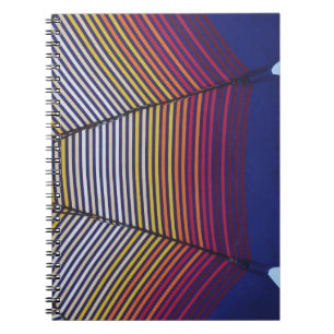 Blue and multicolored umbrella notebook