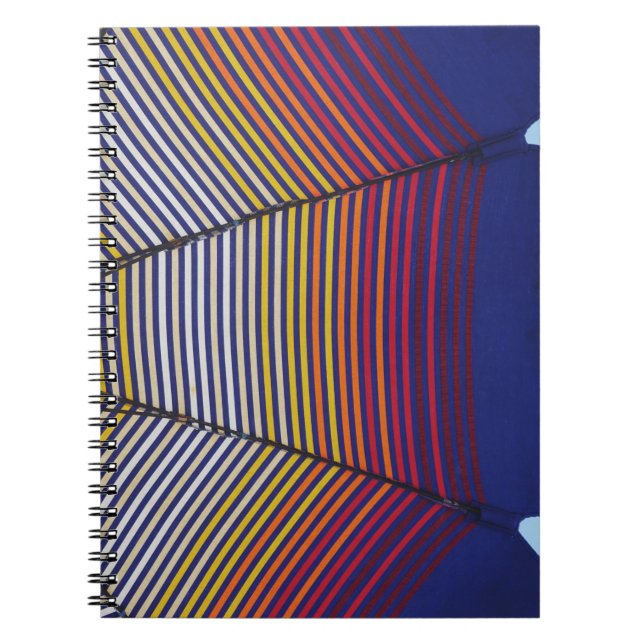 Blue and multicolored umbrella notebook (Front)