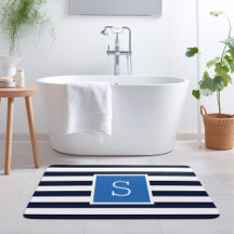 Blue and Navy Stripes Monogram