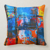 Blue And Orange Abstract Painting