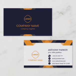 Blue And Orange Business Card