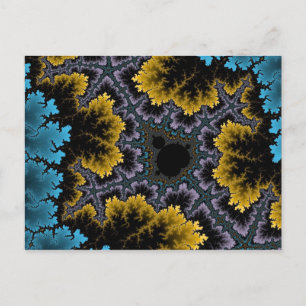 Blue and Orange Coral Postcard