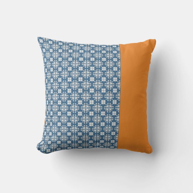 Blue and Orange Cushion (Front)