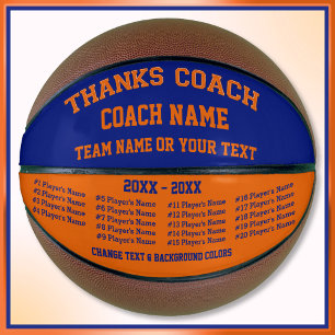Blue and Orange Custom Basketball, ALL Players Basketball