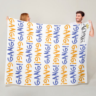 BLUE AND ORANGE Fleece Blanket, Large 60" x 80" Blanket