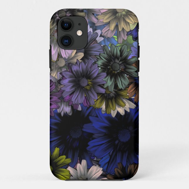 Blue and orange floral Case-Mate iPhone case (Back)