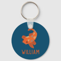 Blue and Orange Personalised Koi Goldfish