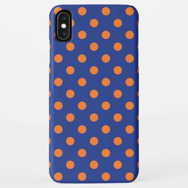 Blue and Orange Polka Dots Case-Mate iPhone Case (Back)