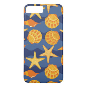 Blue And Orange Seashell Pattern Case-Mate iPhone Case
