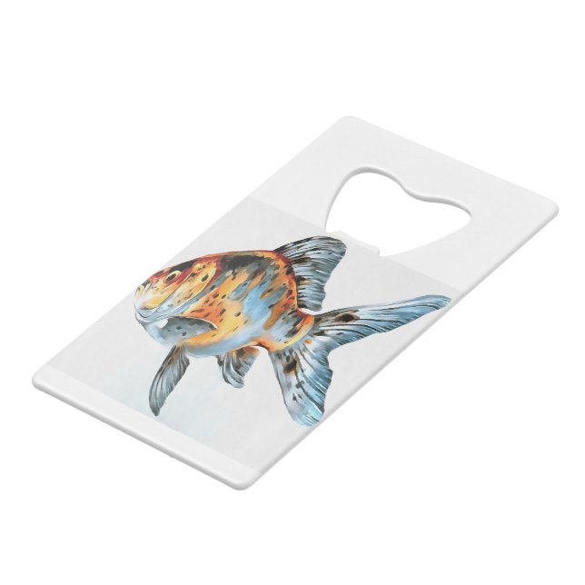Blue and Orange Shubunkin Goldfish (Front Angled)