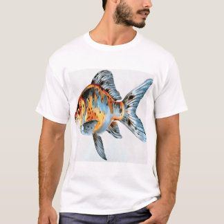 Blue and Orange Shubunkin Goldfish T-Shirt