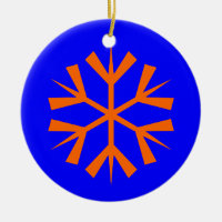 Blue and Orange Snowflake