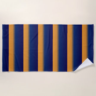 Blue and Orange Stripe Beach Towel
