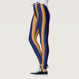 Blue and Orange Stripe  Leggings