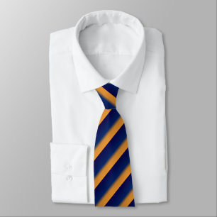 Blue and Orange Stripe Mens' Necktie