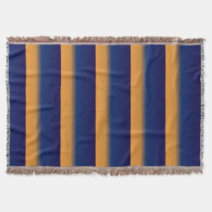 Blue and Orange Stripe Throw Blanket