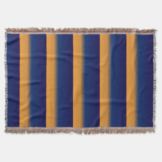 Blue and Orange Stripe  Throw Blanket