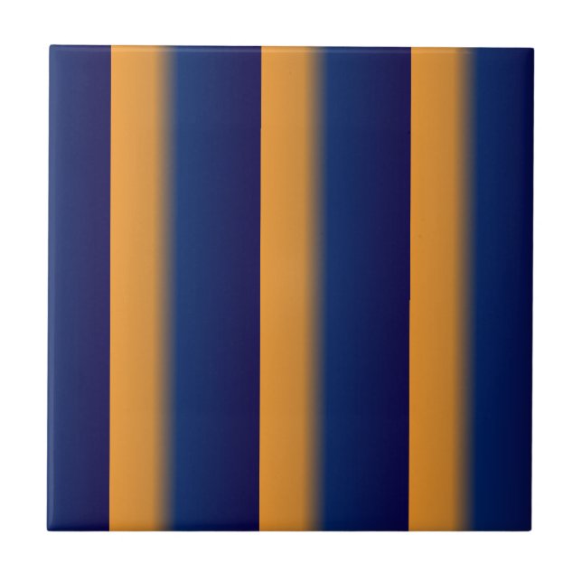 Blue and Orange Stripe  Tile (Front)
