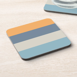 Blue and Orange Striped Coaster