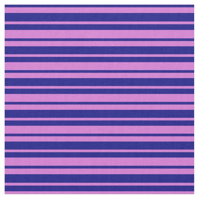 Blue and Orchid Striped/Lined Pattern Fabric (Close Up)