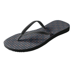 Blue and Peach Dots  Jandals