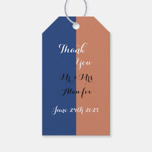 Blue and peach Gift Tags