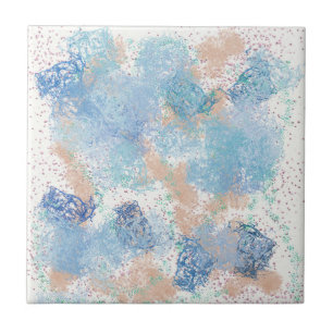 Blue and Peach Tile