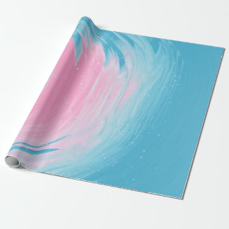 BLUE AND PINK ABSTRACT PAINTING 2 WRAPPING PAPER