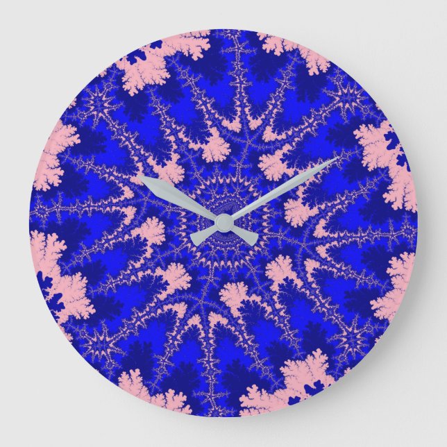 Blue and Pink Core Large Clock (Front)