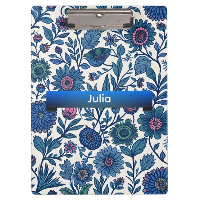 Blue and Pink Delight Clipboard (Front)