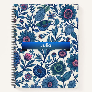 Blue and Pink Delight Notebook